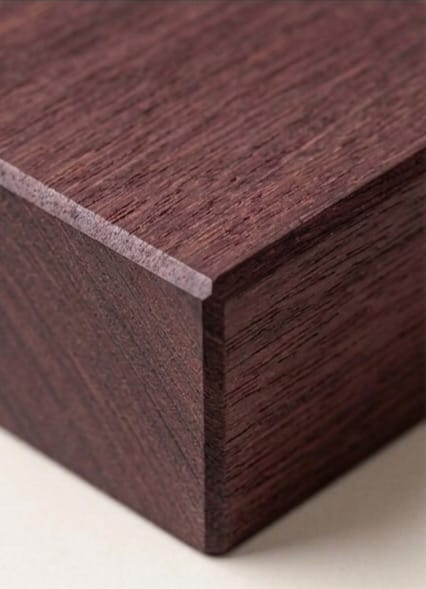 Premium Massaranduba (Bulletwood) hardwood grain for luxury Cape Town timber decking — deep-plum dense decking timber.